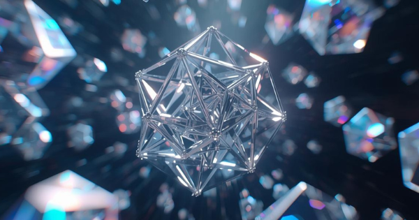 A 3D glass lattice and geometric primitives representing the new vocabulary of AI infrastructure naming.