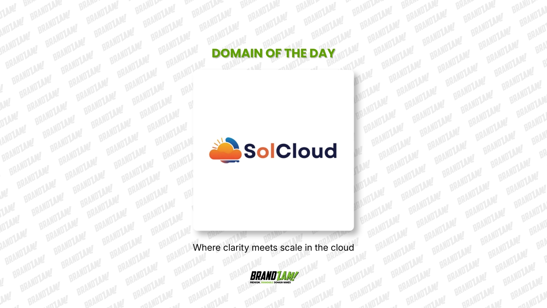 Solcloud.com premium tech energy domain asset - BrandZam