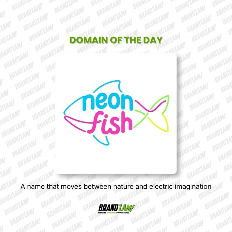 Neonfish.com premium brandable domain asset - BrandZam