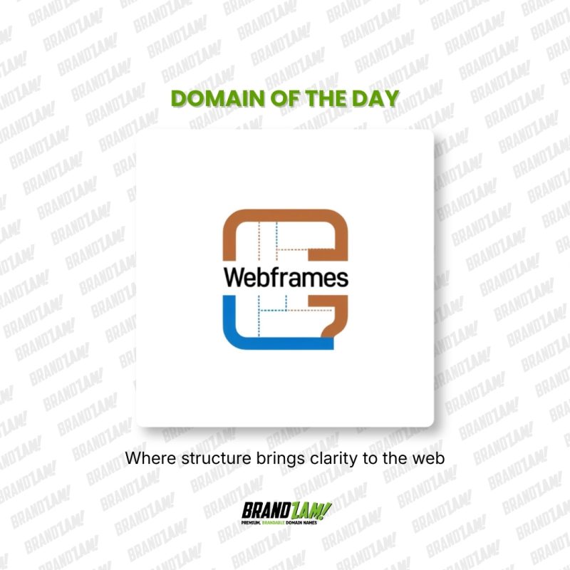 Webframes.com premium tech development domain asset - BrandZam